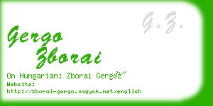 gergo zborai business card